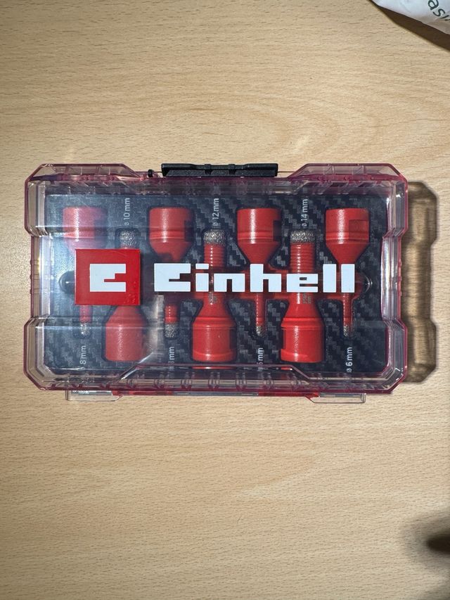 Einhell set punte ceramica e vetro