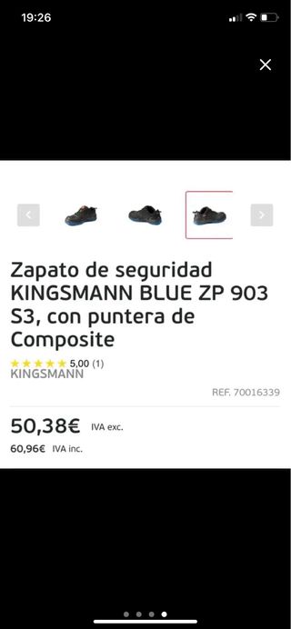 Zapato seguridad clean water