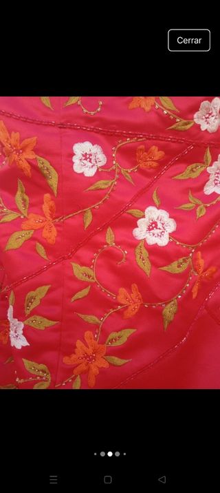 Vestido Rojo Largo Sonia Peña - Talla 40