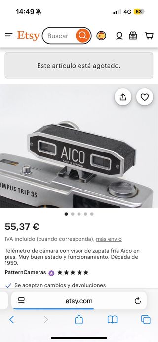 Telémetro AICO Special Vintage y disparador retro