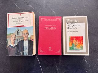 Set 3 libri: Spoon River Decameron Aulularia