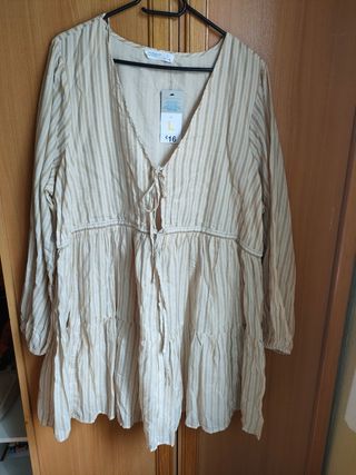 Blusa rayas beige - Talla L