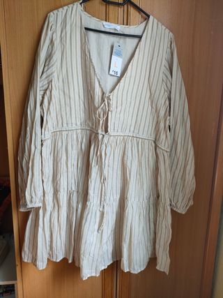 Blusa rayas beige - Talla L