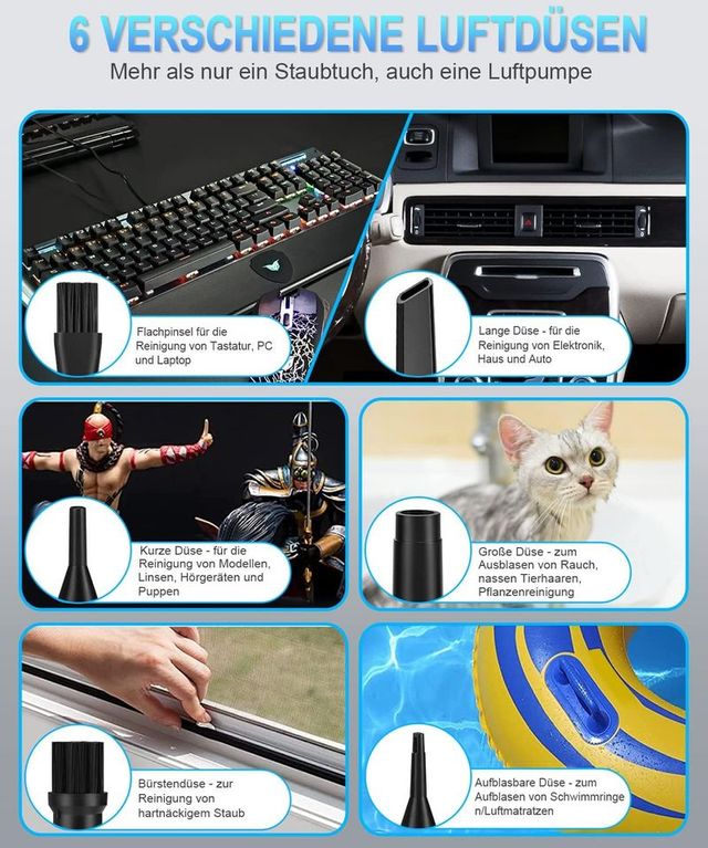 Soplador de Polvo Eléctrico, Aire Comprimido