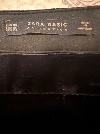 Minifalda Zara negra terciopelo lentejuelas