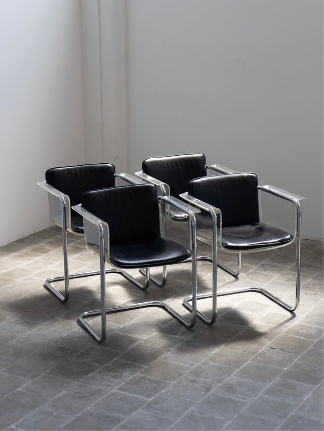 4 Sillas alemanas “Tecta” de diseño 1970