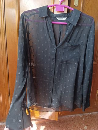 Camisa negra Stradivarius 