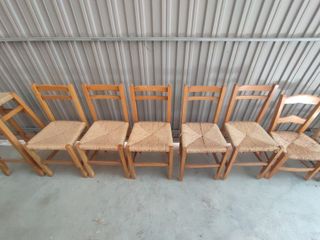 PACK DE 7 SILLAS DE MIMBRE