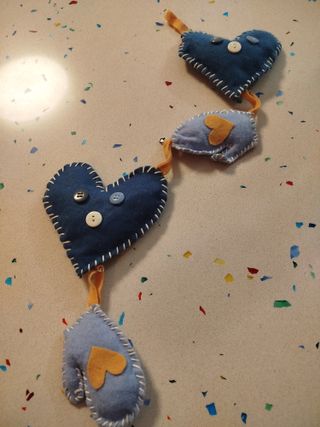 Decorazione cuori appendibile