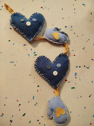 Decorazione cuori appendibile