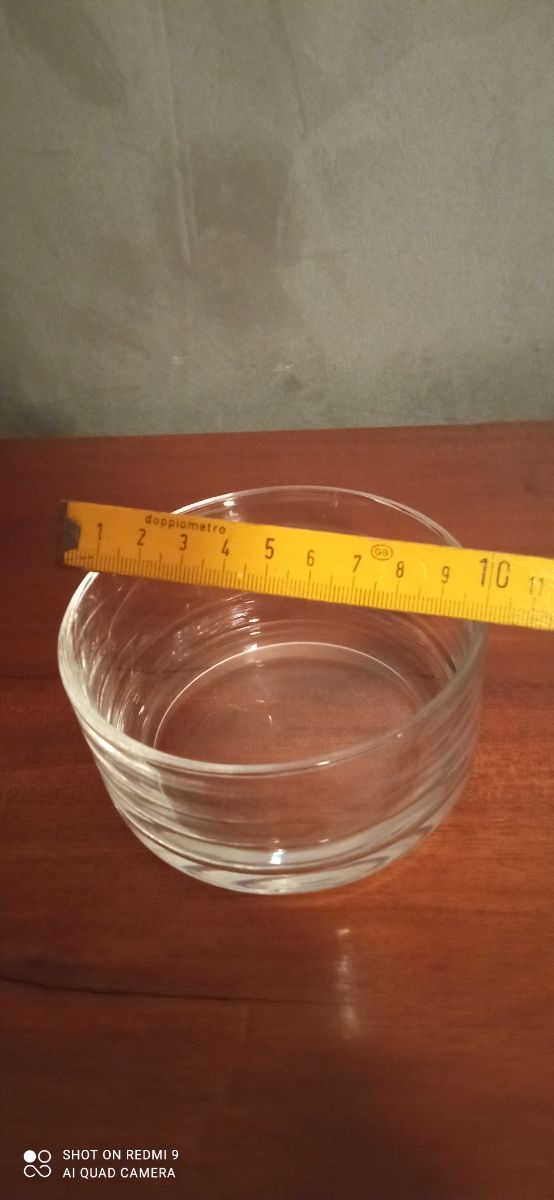 6 Coppe Gelato/macedonia in Vetro Anni '70