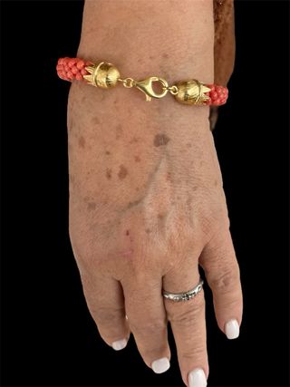 Bracciale argento tessito a mano