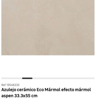Azulejo cerámico Eco Mármol efecto mármol aspen 33.3x55 cm