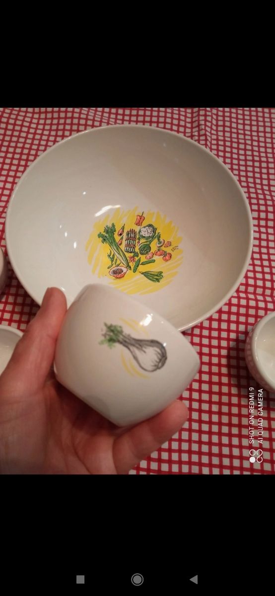 Servizio pinzimonio Olio Carli - 6 ciotole + cioto