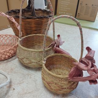Cestas mimbre varios tamaños
