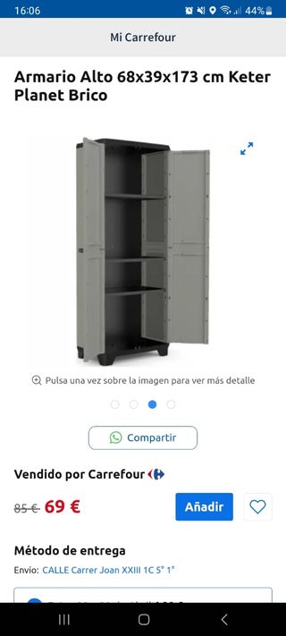 Armarios resina beige - Alto y bajo