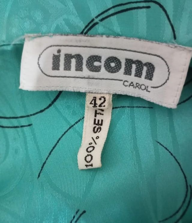 Camicia seta verde acqua fiori