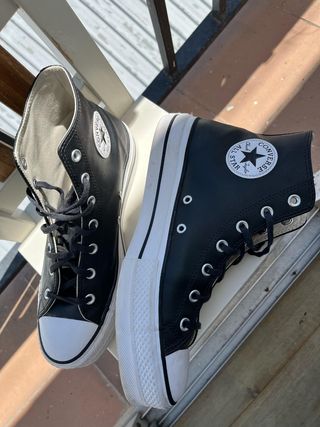 Converse All Star Cuero con plataforma talla 42