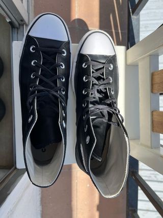 Converse All Star Cuero con plataforma talla 42