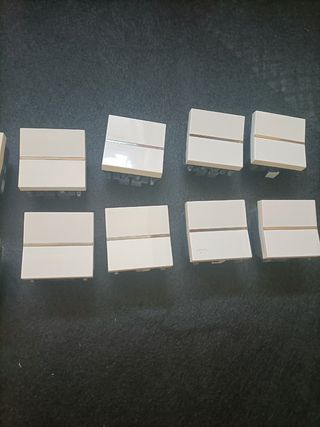 12 interruptores blancos bisel cromado - sin marco