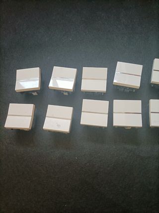 12 interruptores blancos bisel cromado - sin marco