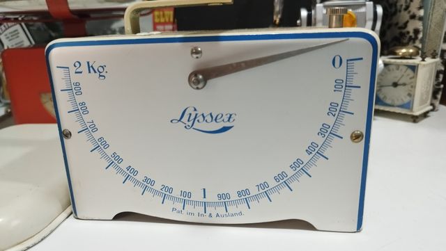 Antigua báscula cocina Lyssex vintage Suiza