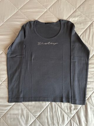 Maglia Sisley a maniche lunghe blu