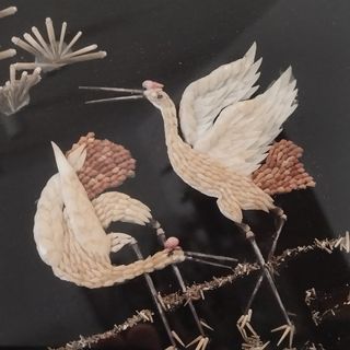 Cuadro chino artesano con nácar y conchas