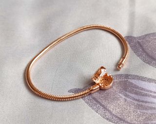 Pulsera plata oro rosado