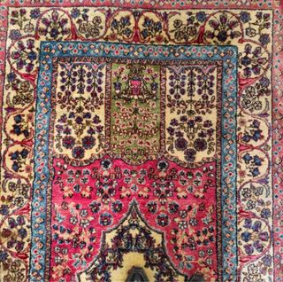 Alfombra oriental multicolor, de pasillo