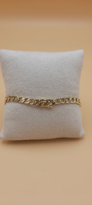 Pulsera de oro 18kt con brillantes talla Antigua. 