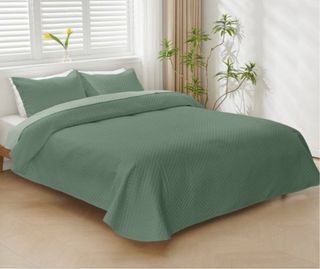 Colcha verde Icelands Demi Moor cama 180cm