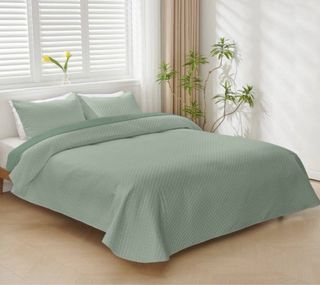 Colcha verde Icelands Demi Moor cama 180cm