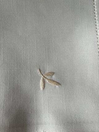 Tovaglia ricamata rettangolare con 12 tovaglioli