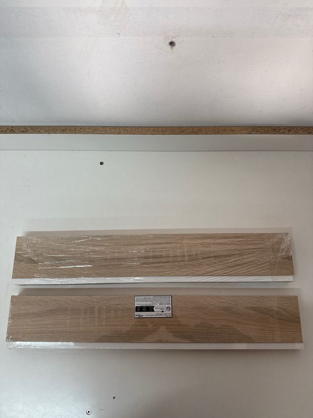 Mensole da parete Sonoma bianche e rovere in 4 pezzi