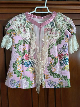 Traje tradicional fallera niña - Rosa y multicolor