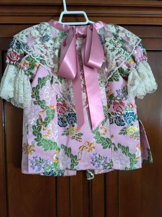 Traje tradicional fallera niña - Rosa y multicolor