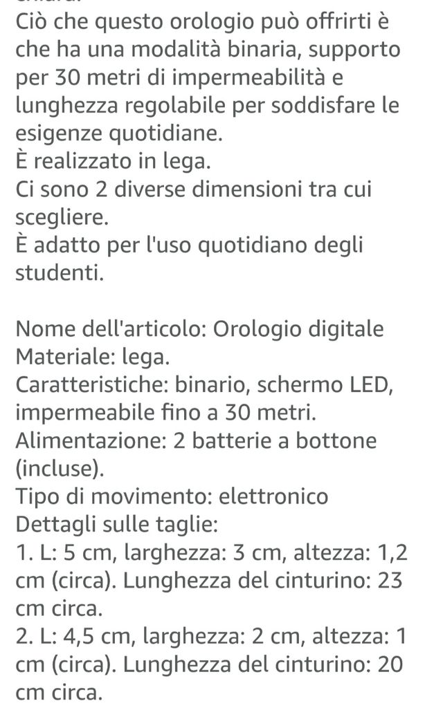 Orologio LED digitale nero
