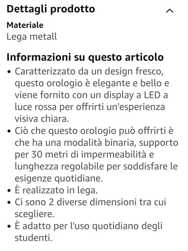 Orologio LED digitale nero