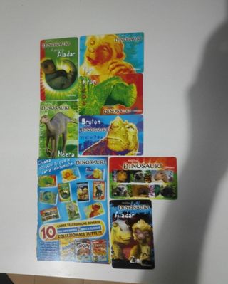 Dinosauri Disney carte telefoniche Nestlè 2001