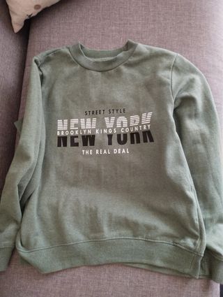 Felpa New York Bambino Verde