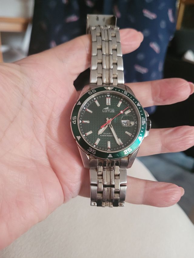 Reloj Lotus verde - aceros solo vendo en mano