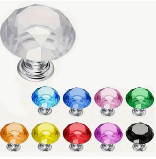 10 Tiradores Cristal Roca - ¡NUEVOS!