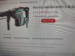 Martillo demoledor Metabo kHEV 5-40 BL