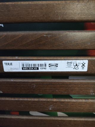 2 Sillas plegables Ikea Terje de madera