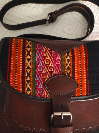 Bolso bandolera cuero Perú