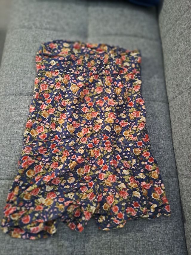 Mono corto floral azul