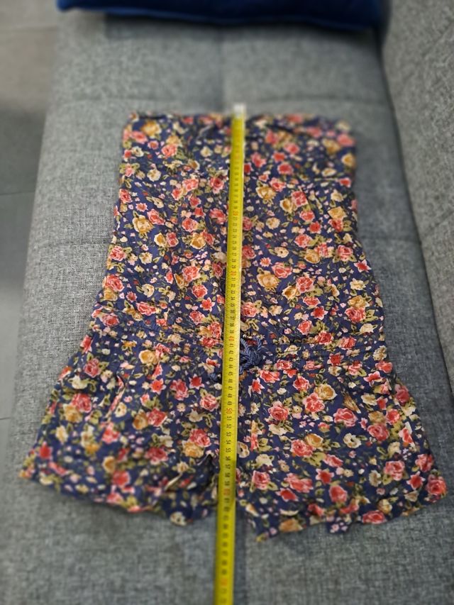 Mono corto floral azul