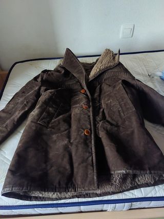 Cazadora borreguillo marrón hombre