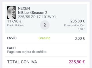 Neumaticos sin uso